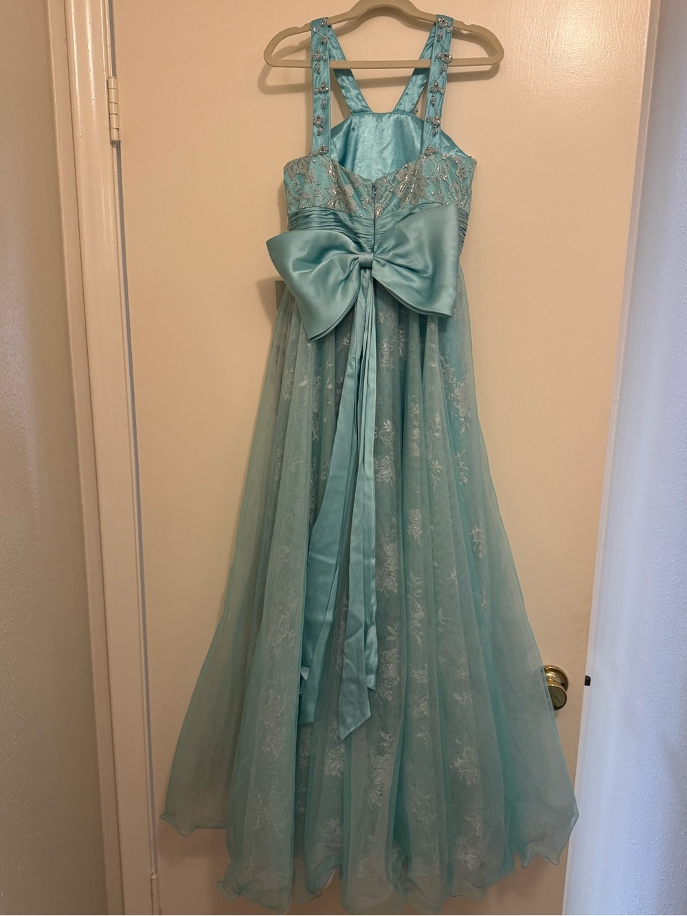 Sherri Hill Girls Size 10 Aqua Blue Formal Dress | Originally $398 - w/ tags! - Picture 2 of 8